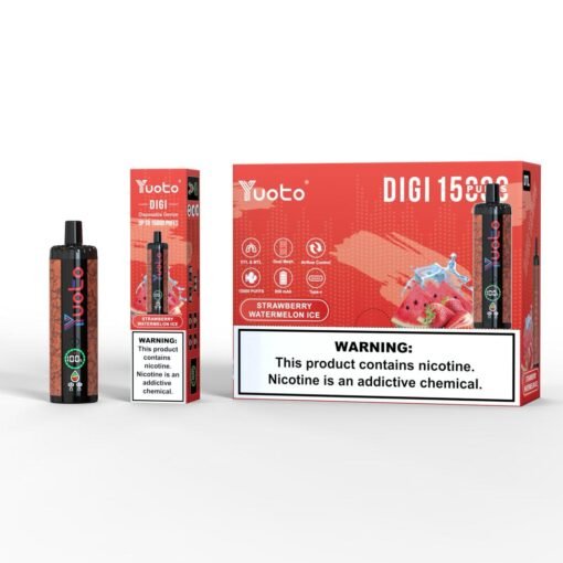 Yuoto DIGI 15000 Puffs STRAWBERRY WATERMELON ICE Disposable Vape In Dubai