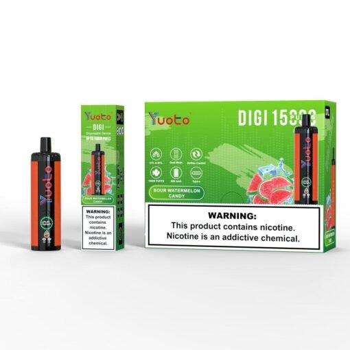 Yuoto DIGI 15000 Puffs Sour Watermelon Candy Disposable Vape In Dubai