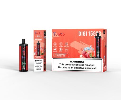 Yuoto DIGI 15000 Puffs Strawberry Peach Ice Disposable Vape In Dubai