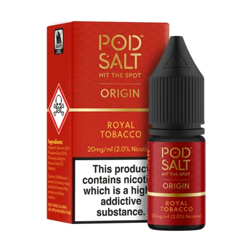 POD SALT ORIGIN ROYAL TOBACCO 30ML 20MG NICOTINE SALT E-LIQUID