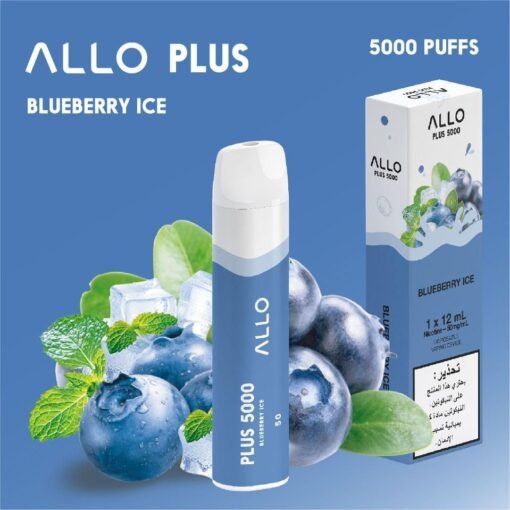 ALLO PLUS 5000 PUFFS BLUEBERRY ICE DISPOSABLE VAPE IN UAE